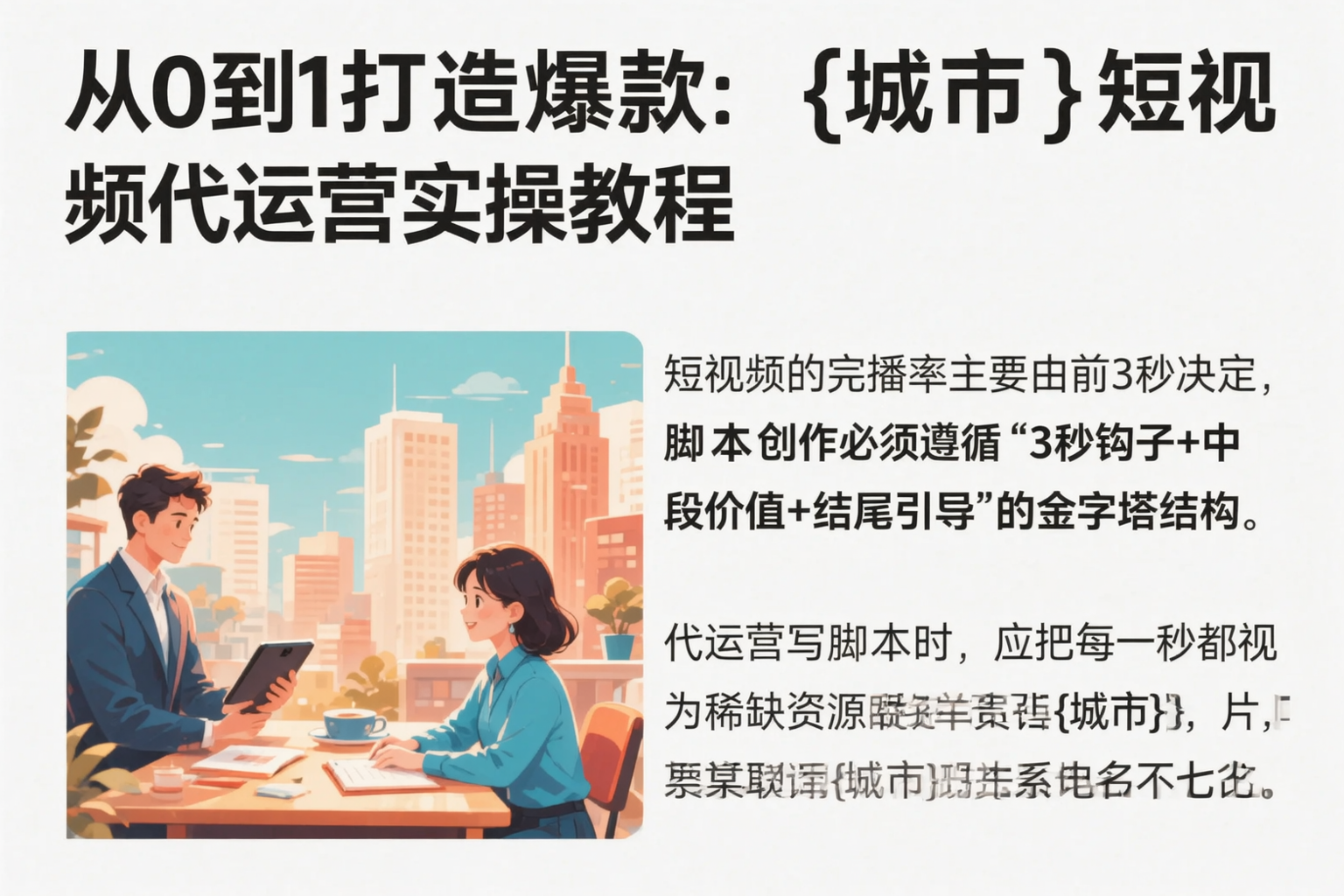 从0到1打造爆款:石河子短视频代运营实操教程