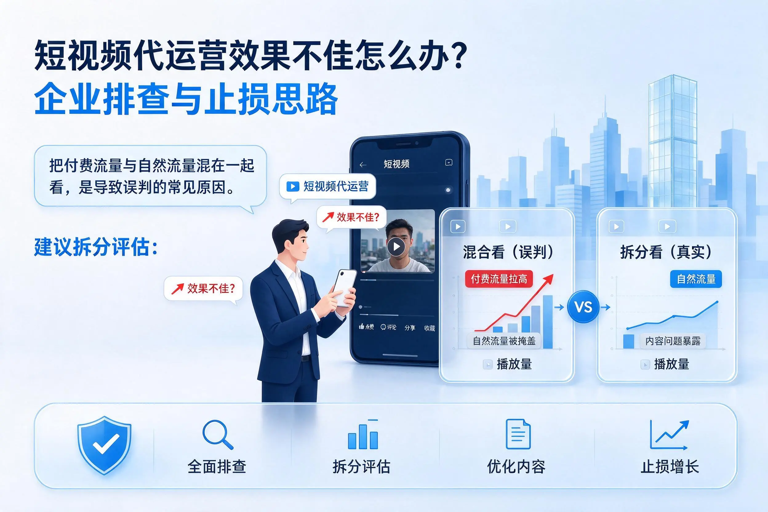 短视频代运营效果不佳怎么办?石河子企业排查与止损思路