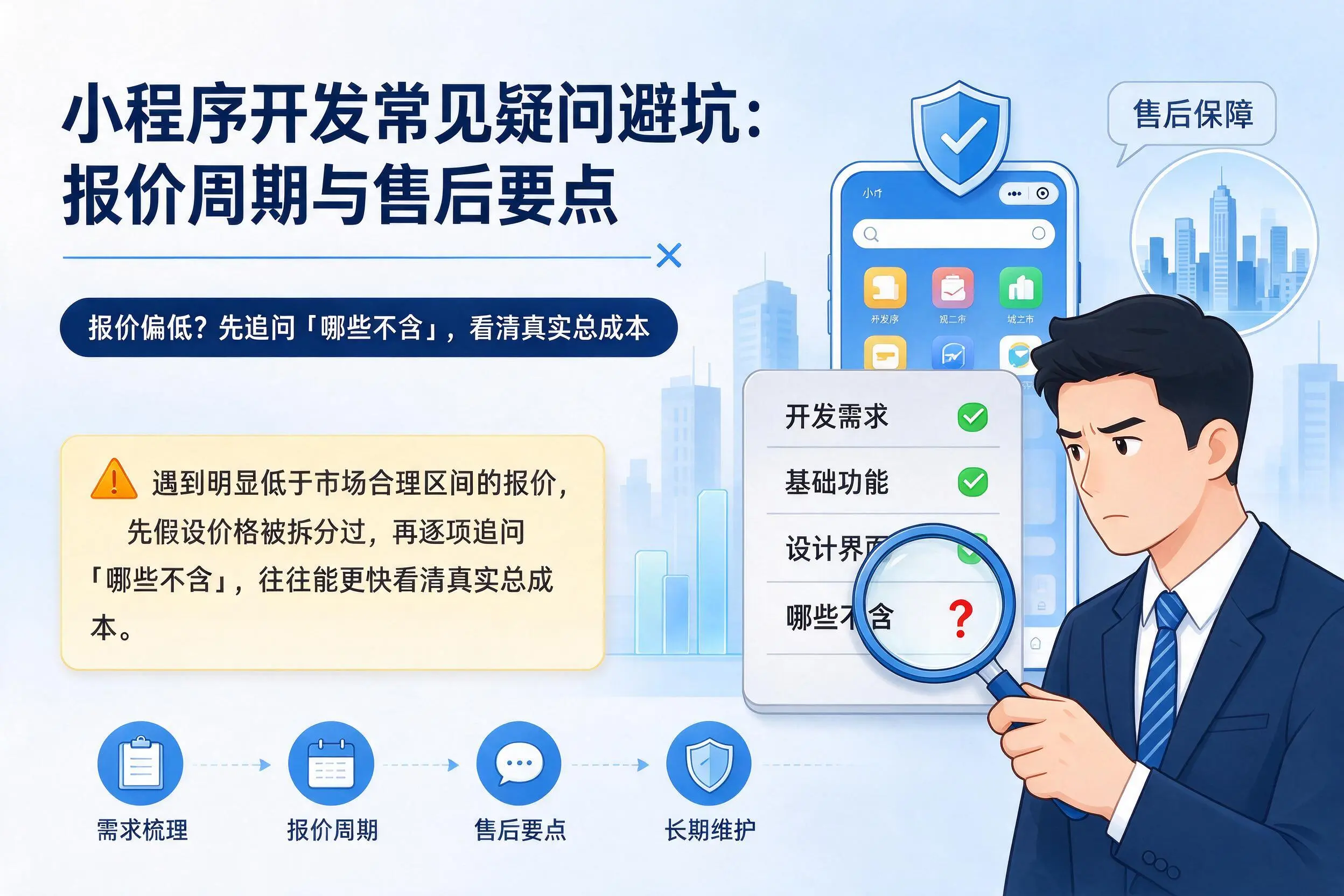 石河子小程序开发常见疑问避坑:报价周期与售后要点