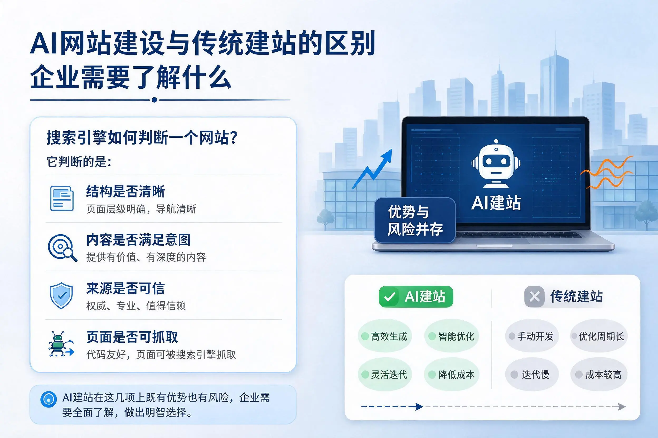 AI网站建设与传统建站的区别，石河子企业需要了解什么