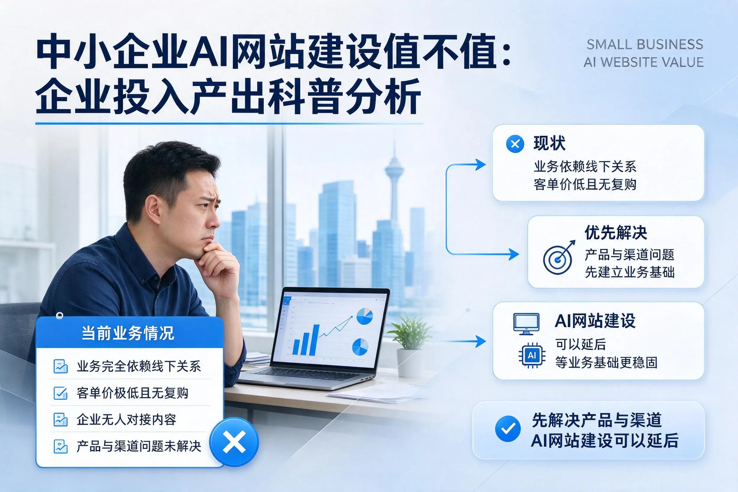 中小企业AI网站建设值不值：石河子企业投入产出科普分析