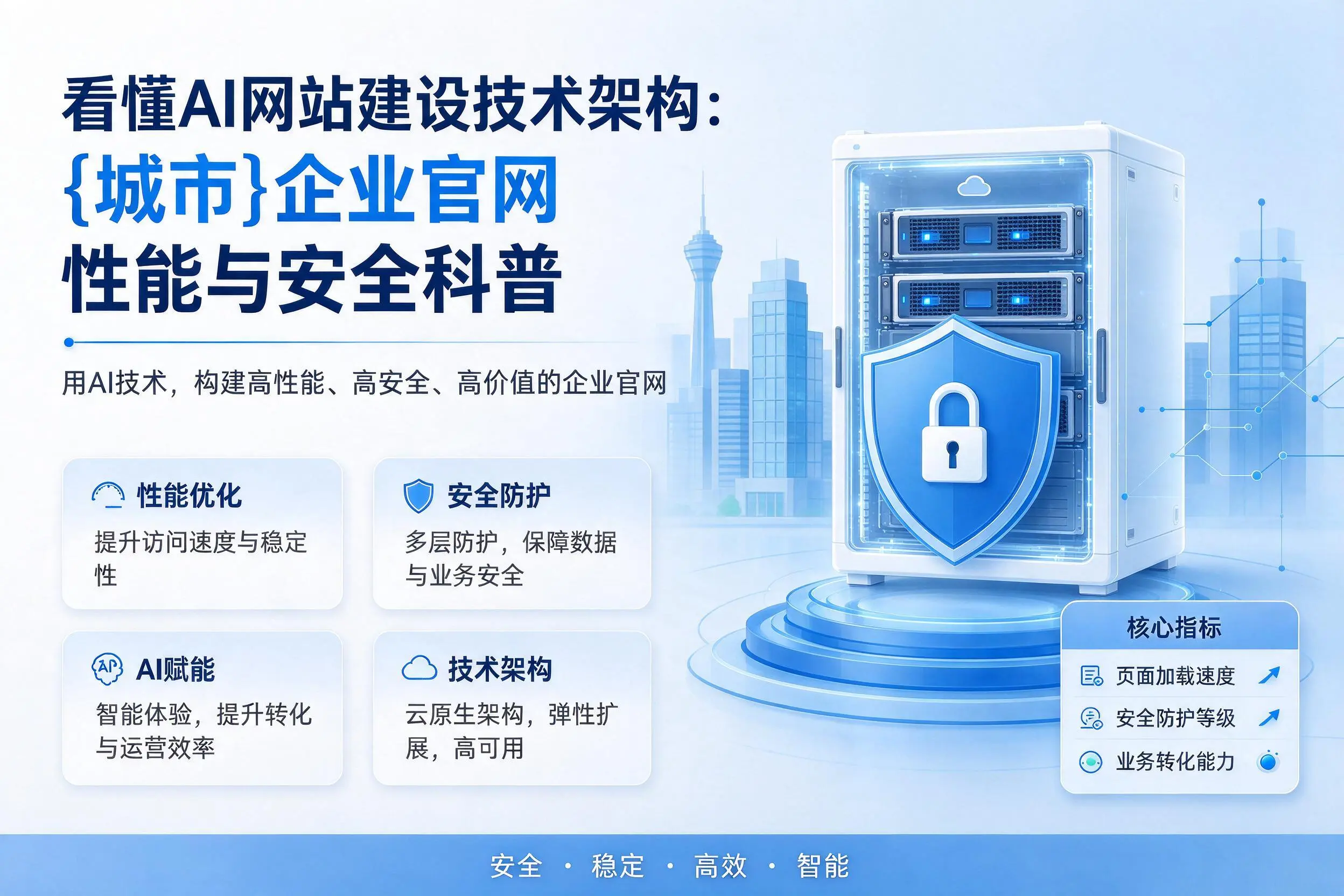 看懂AI网站建设技术架构：石河子企业官网性能与安全科普