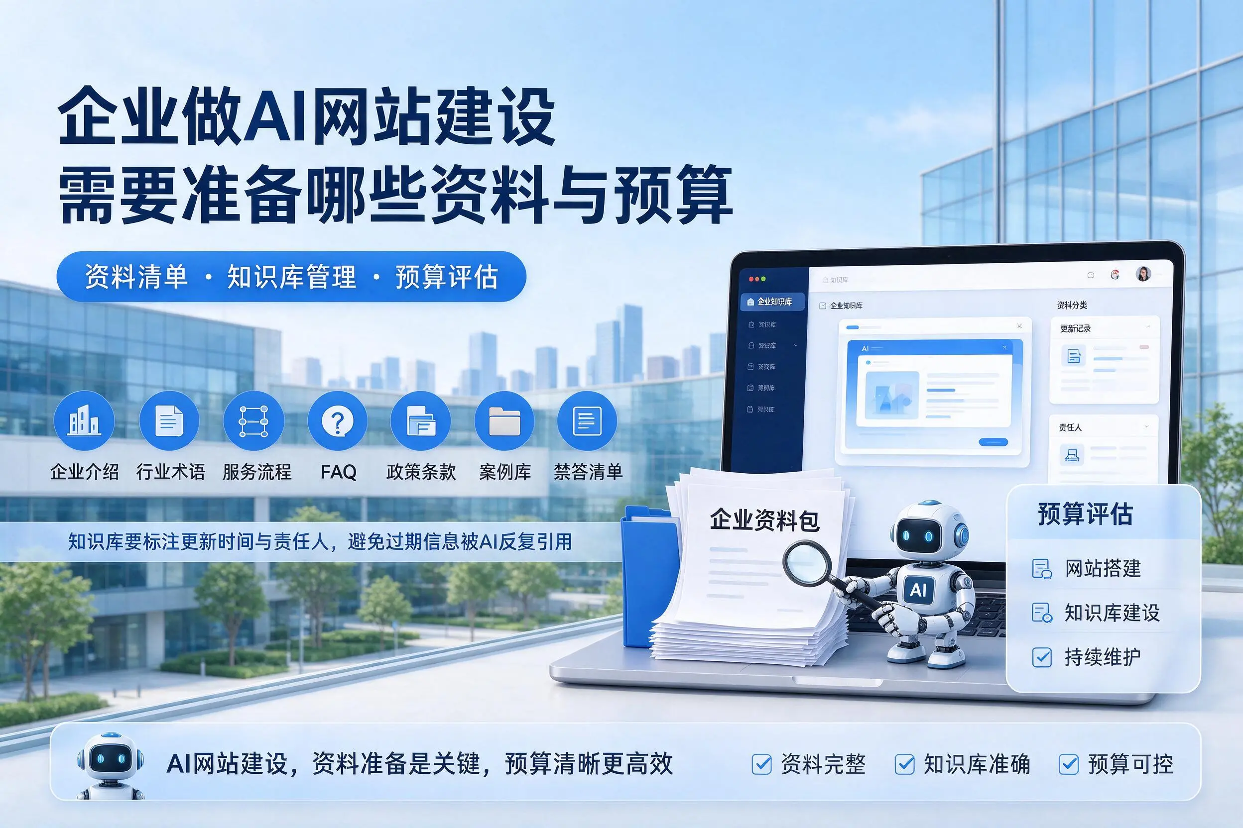 石河子企业做AI网站建设需要准备哪些资料与预算